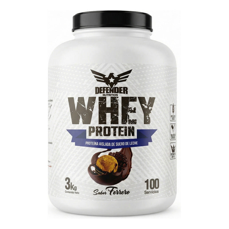 Proteina Whey Defender 3kg Suplemento Polvo Musculo