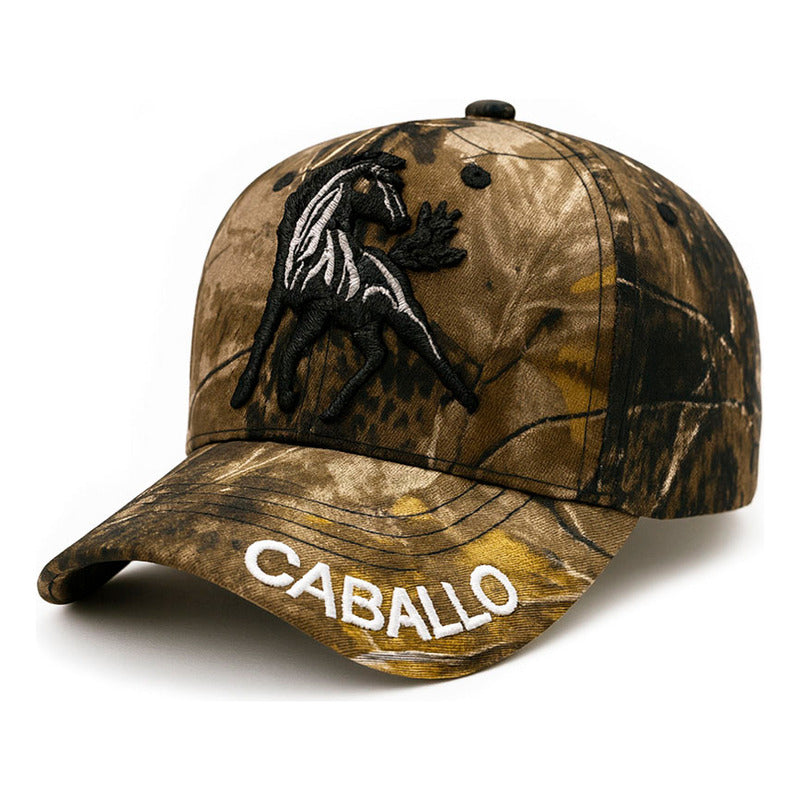 Gorra Camuflaje Animales Bordado Ajustable Knite Color Amarillo Un Camuflado