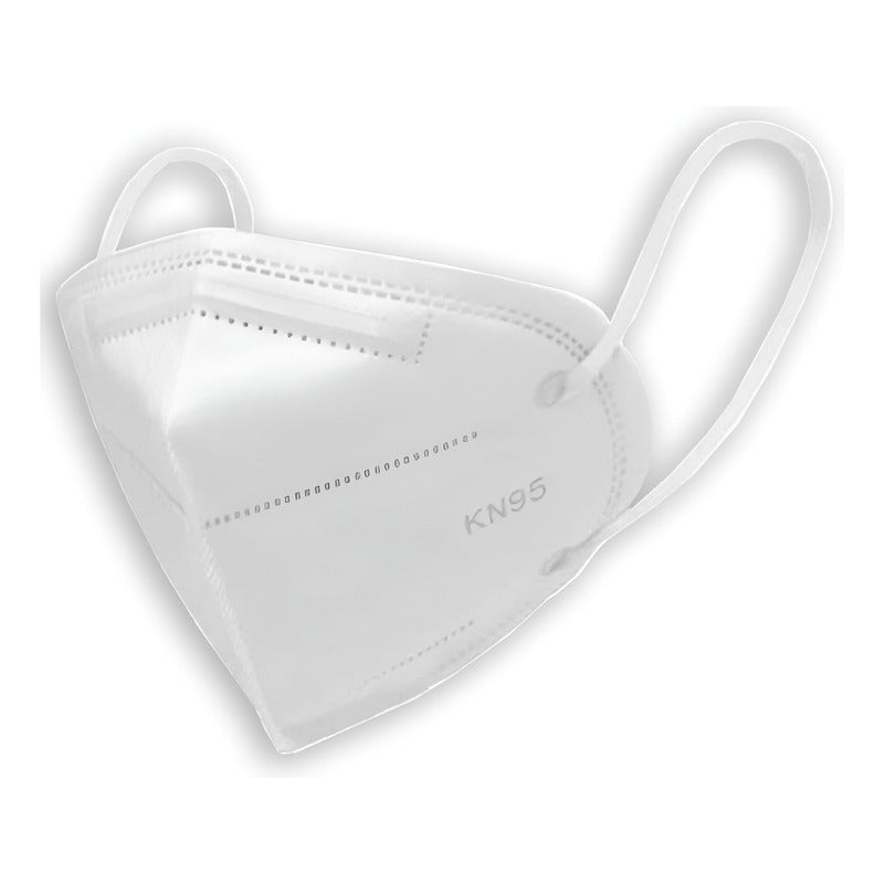 Cubrebocas Kn95 1pz Certificado 5 Capas Protección Ligero Blanco Liso