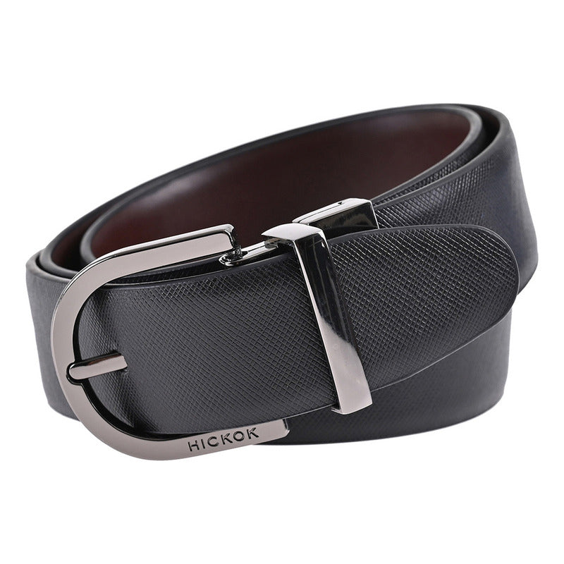Cinturón Reversible De Piel Genuina Para Hombre 34 Mm Hickok