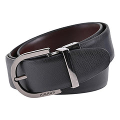 Cinturón Reversible De Piel Genuina Para Hombre 34 Mm Hickok