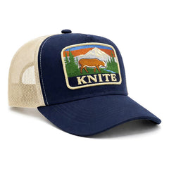 Gorra Knite River Basic Trucker Vaquero Ajustable Color Azul Diseño De La Tela Lisa Talla Un