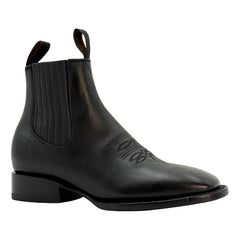 Botín Vaquero Hombre Piel Genuina Calzado Del Bajío Negro