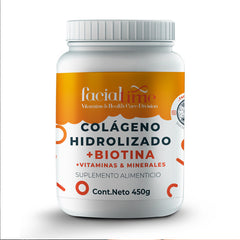 Kit Colágeno Biotina Y Jabón Azufre 450g Facialtime Sin Sabor