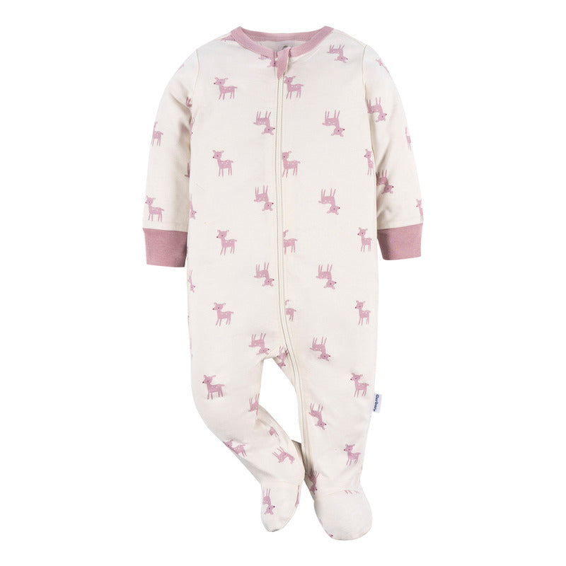 Mameluco Gerber Blanco Venadito Bebé Body Algodón Dormir
