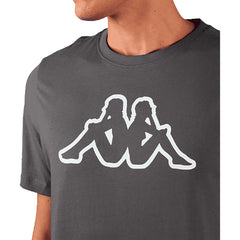 Playera Kappa Casual Gris Oxford Hombre Manga Corta