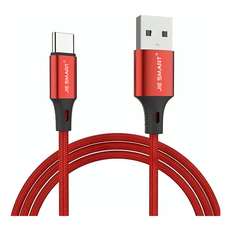 Cable De Datos Jie Smart 3a 1.8m Qc 3.0 Blanco Negro Rojo