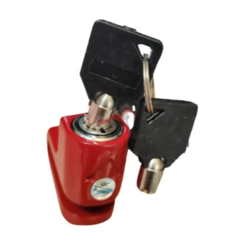Candado Antirrobo De Seguridad Para Moto Bicicleta Scooter Rojo