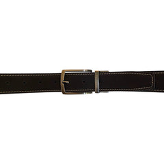 Cinturón Ferrioni Reversible Hombre Piel Negro Café 34mm