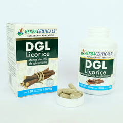 Dgl Licorice Regaliz Orgánico 120 Cápsulas 450 Mg Boticaté Sabor Sin Sabor