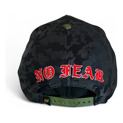 Gorra No Fear Camuflaje Vago Style Artesanal Y Exclusiva Color Verde Talla Único Geométrico