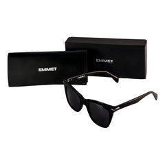 Lentes De Sol Emmet Cat Eye Negros Protección Uv400 Acetato Unisex Negro