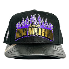 Vago Style Mala Influencia Gorra Artesanal Ngra Visera Curva Negro Único