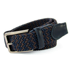 Cinturón Hickok Trenzado Stretch Navywood Hombre 37mm