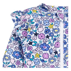 Traje De Baño Gerber 1 Pieza Morado Azul Upf 50+ Bebe Talla 12m Floreado 12 M