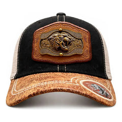 Gorra Trucker Vaquera Pantera Herraje Metálico Rancho Color Negro Talla Un Liso