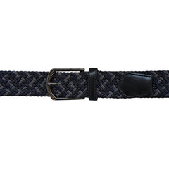 Cinturón Ferrioni Textil Elástico Trenzado Azul Gris Hombre