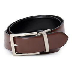 Cinturón Hickok Reversible Piel Genuina Negro Café 34 Mm