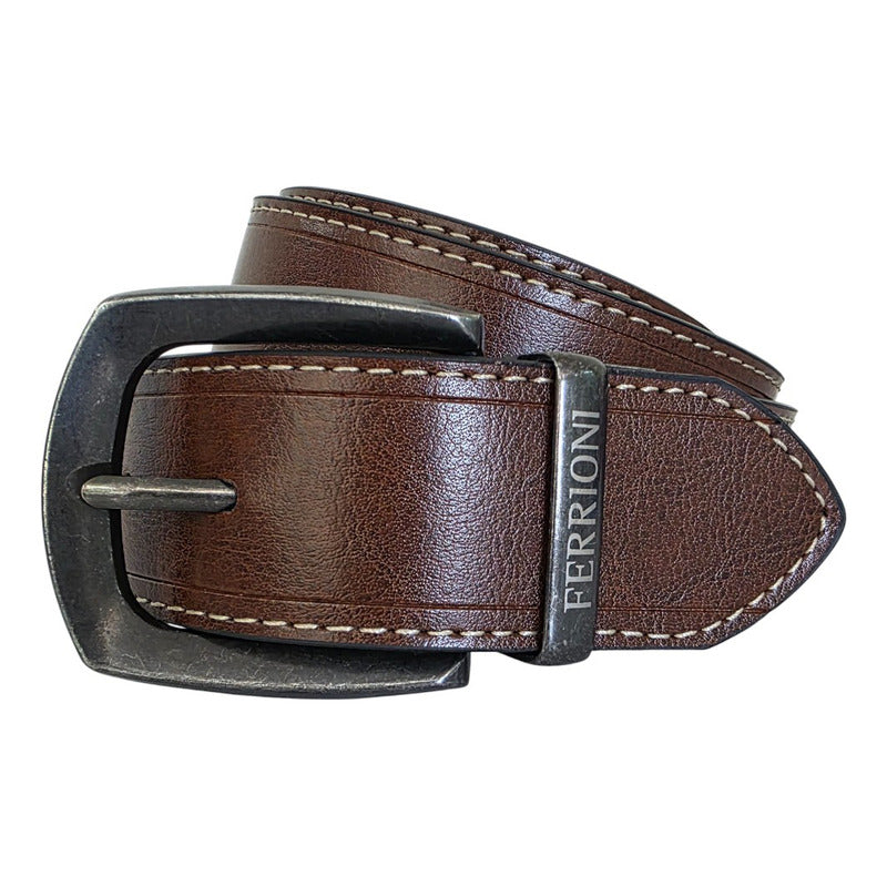 Cinturón Ferrioni Reversible Hombre Piel Chesnut Negro 40mm