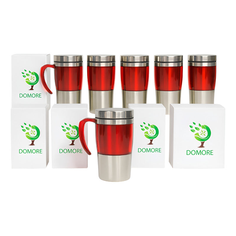 Set 6 Pzs Termos Domore 450 Ml Acero Inoxidable Lujo