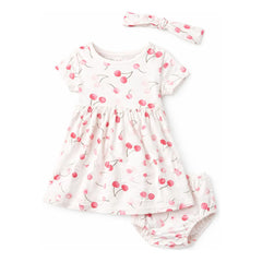 Vestido Gerber Blanco Niña Conjunto 2 Piezas Verano