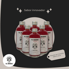 Pack 6 Tequila Mil Demonios Sabor Jamaica 295 Ml Original