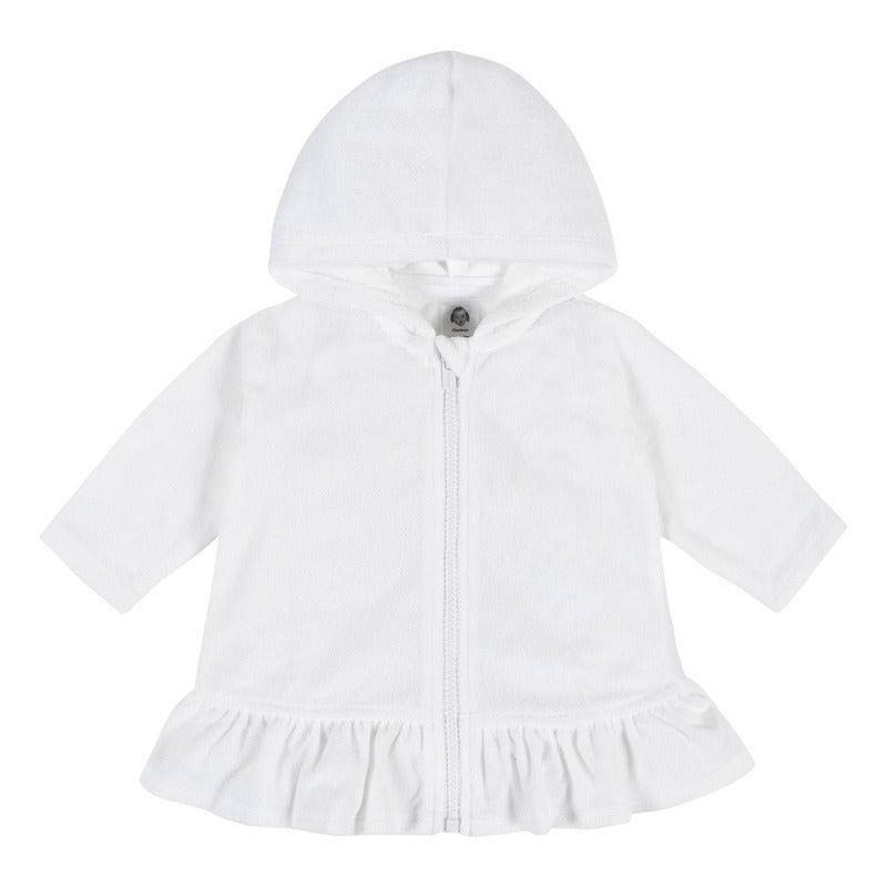 Bata De Baño Gerber Para Niña Con Cierre Frontal Suave