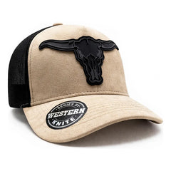 Gorra Trucker Knite Livestock Desert Horn Cráneo Ajustable Beige Un