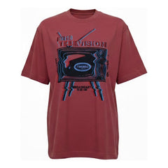 Playera Oversized Hombre Algodón 240g Retro Tv Glitch