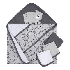 Set 4 toallas bebé Gerber con capucha algodón suave-OSZ