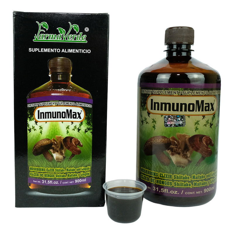 Bebida De Hongos Shiitake Maitake Lingzhi 900 Ml Inmunomax Sin Sabor