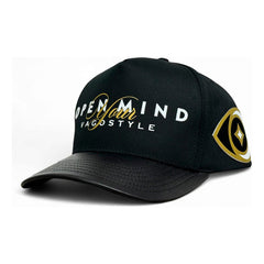 Vago Open Your Mind Gorra Visera Curva Negra Imitación Piel Negro Un