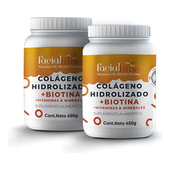 Colágeno En Polvo 900g Ft002 Facialtime Belleza Kit 2 Pzs Sin Sabor