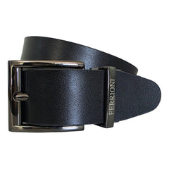 Cinturon Reversible Piel Genuina Hombre Chocolate Negro