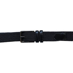 Cinturón Ferrioni Textil Elástico Trenzado Negro Hombre