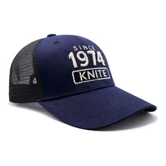 Gorra Knite 1974 Basic Trucker Ajustable Original 1974 Azul Oscuro Un Lisa