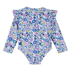 Traje De Baño Gerber 1 Pieza Morado Azul Upf 50+ Bebe