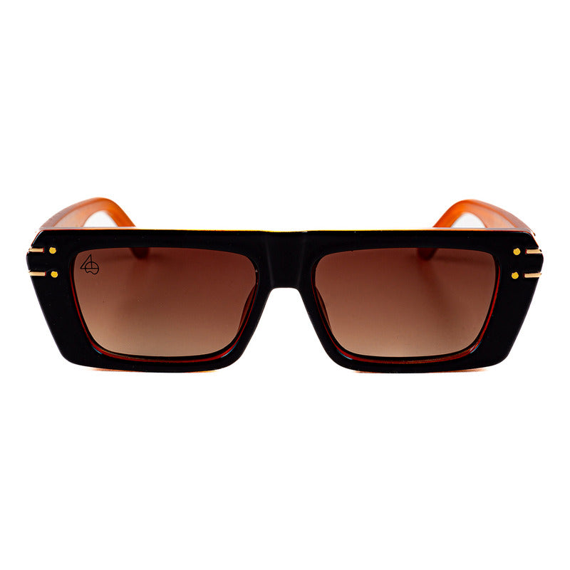 Lentes De Sol Baroc Small Frame Brown UV400 Rectangulares