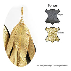 Aretes Largos Plumas Maxi Raven Joyeria Mujer Vangania 15cm Negro