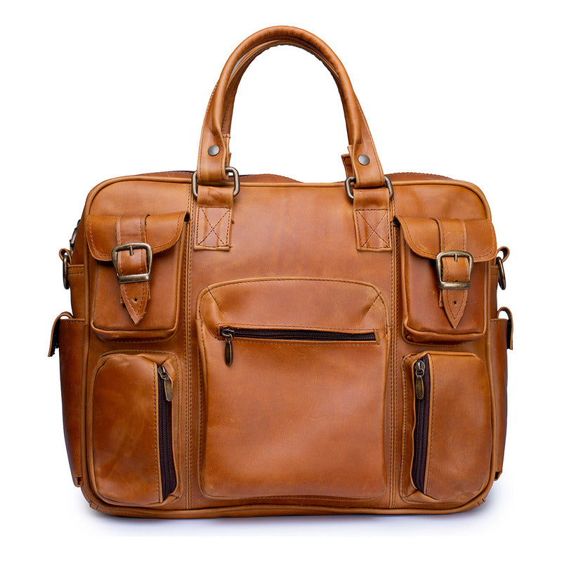 Portafolio Piel Genuina Castelli Laptop 17 Pulgadas Hombre