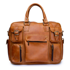 Portafolio Piel Genuina Castelli Laptop 17 Pulgadas Hombre