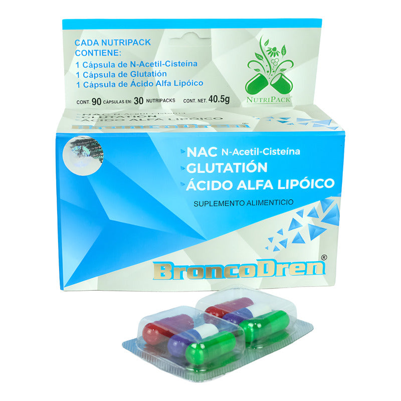 Nac Glutation Y Ácido Alfa Lipoico 30 Packs Boticaté Sin Sabor