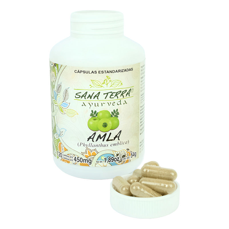 Adaptogeno Amla Amalaki Fruto Organico 120 Caps Boticaté Sin Sabor