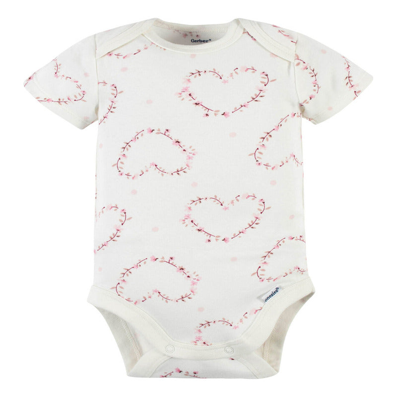 Pañalero Gerber Modern Blanco Body Bebé Algodón Cómodo