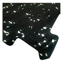 Piso Hule Antiderrapante Gym Alto Impacto Modular Set 12pz N Negro Con Chispas Blancas