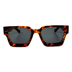 Lentes De Sol Baroc Square Print Carey Uv400 Unisex Cuadrado Océano Naranja Negro