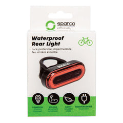 Luz Trasera Recargable Para Bicicleta 50 Lúmenes Sparco