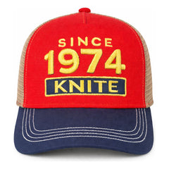 Gorra Knite Tools 1974 Trucker Ajustable Original Cap Rojo Un Lisa