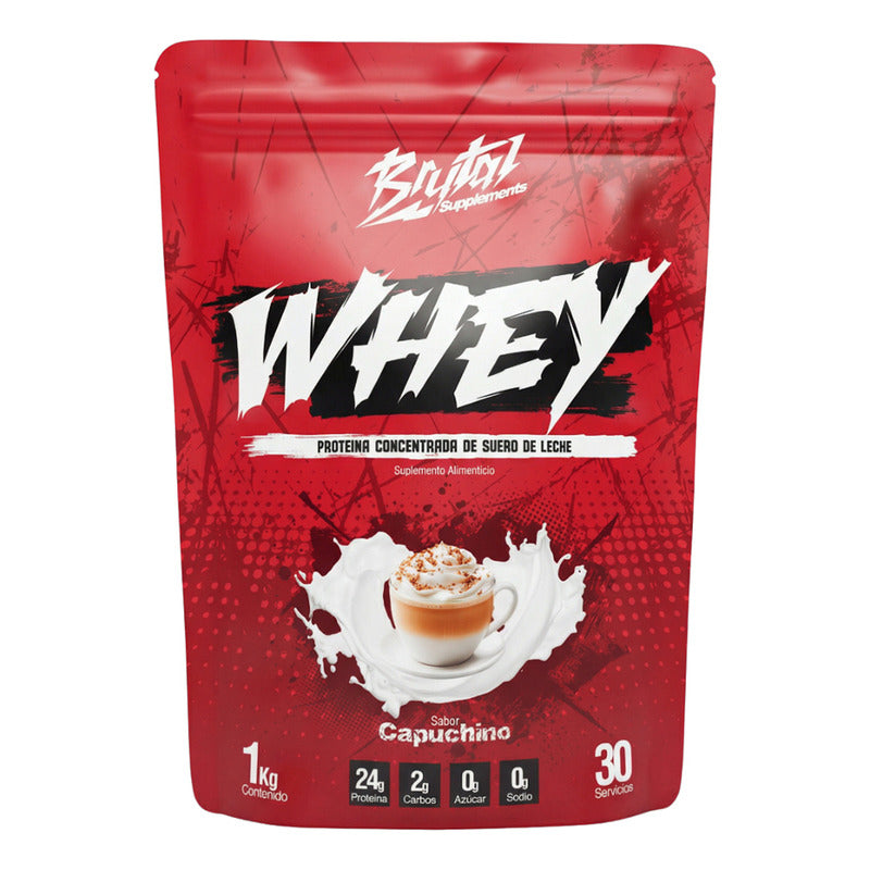 Proteina Whey Brutal 1kg Capuchino Suero Leche Musculo Capuchino