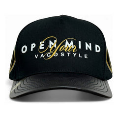 Vago Open Your Mind Gorra Visera Curva Negra Imitación Piel Negro Un
